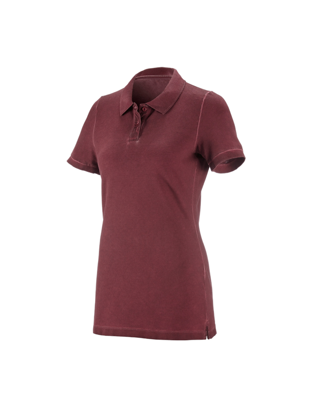 Trička | Svetry | Košile: e.s. Polo-Tričko vintage cotton stretch, dámská + rubínově červená vintage