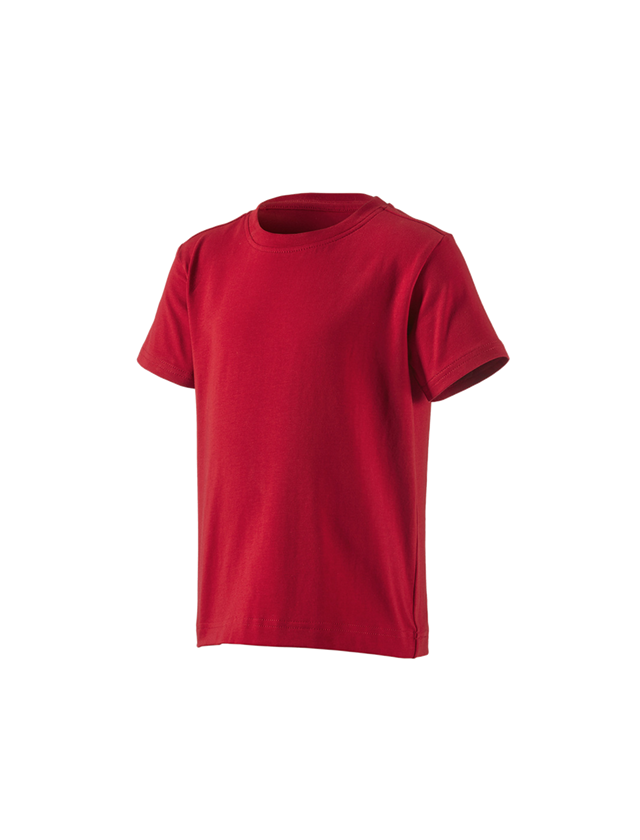 Trička | Svetry | Košile: e.s. Tričko cotton stretch, dětská + ohnivě červená