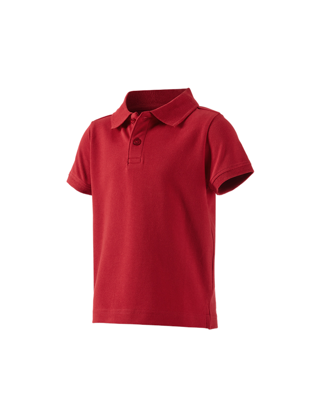 Témata: e.s. Polo-Tričko cotton stretch, dětská + ohnivě červená