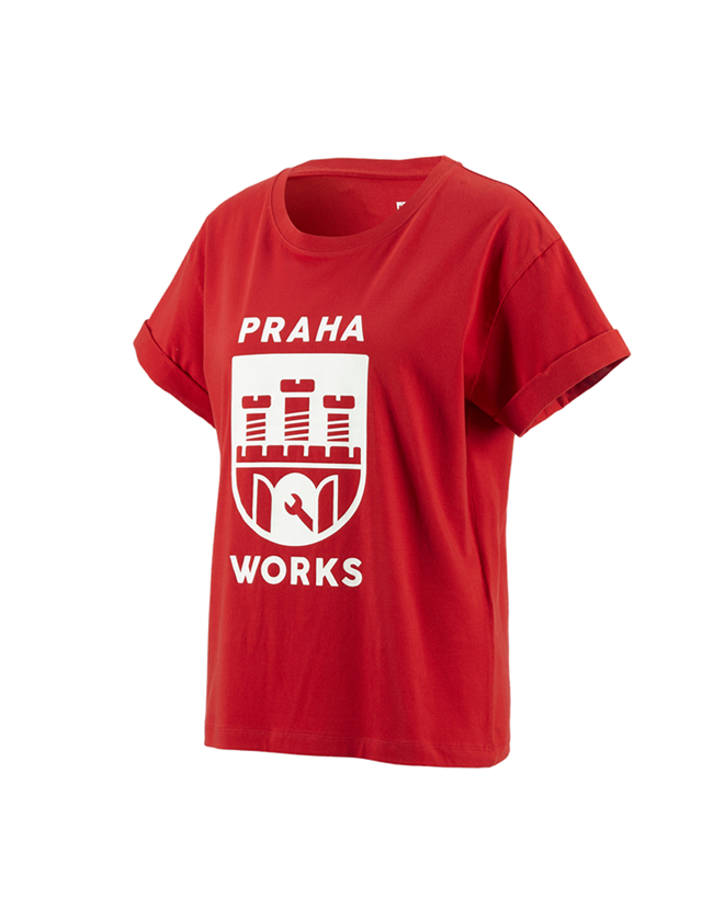 Trička | Svetry | Košile: e.s.pop up t-shirt praha, ladies + strauss červená
