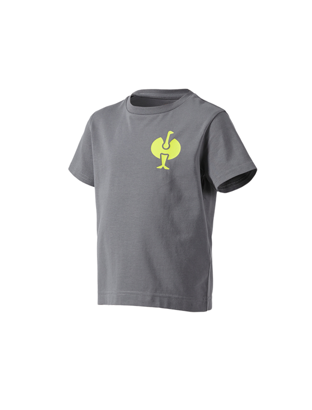 Trička | Svetry | Košile: Tričko e.s.trail, dětská + čedičově šedá/acidově žlutá