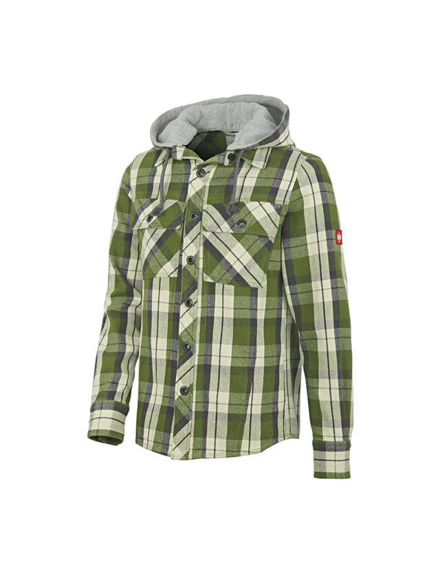 Trička, svetry & košile: Košile s kapucí e.s.roughtough + les/titan/přírodní 2