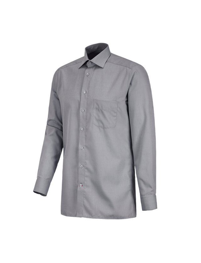 Trička, svetry & košile: Business košile e.s.comfort, s dlouhým rukávem + šedá melanž