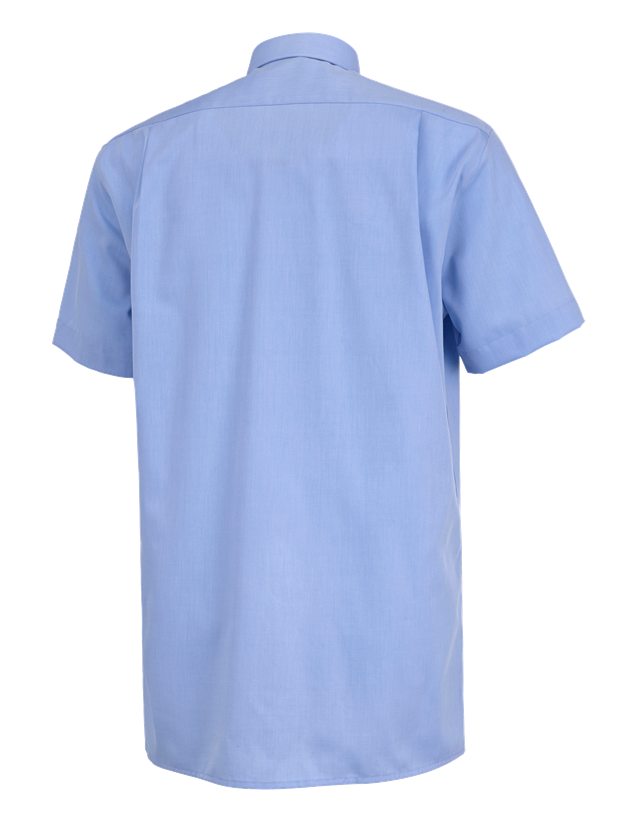 Trička, svetry & košile: Business košile e.s.comfort, s krátkým rukávem + světle modrá melanž 1