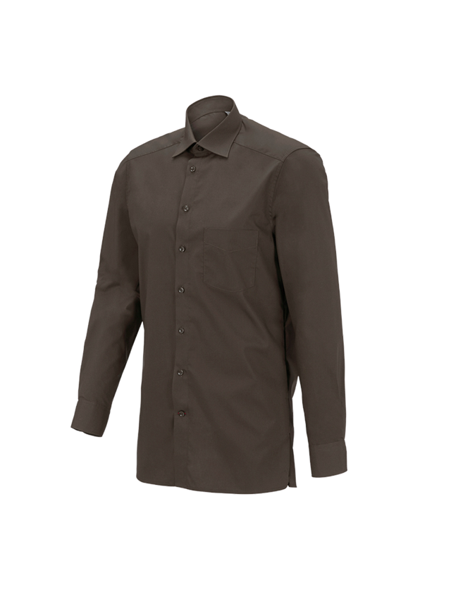 Trička, svetry & košile: e.s. Servisní košile s dlouhým rukávem + kaštan