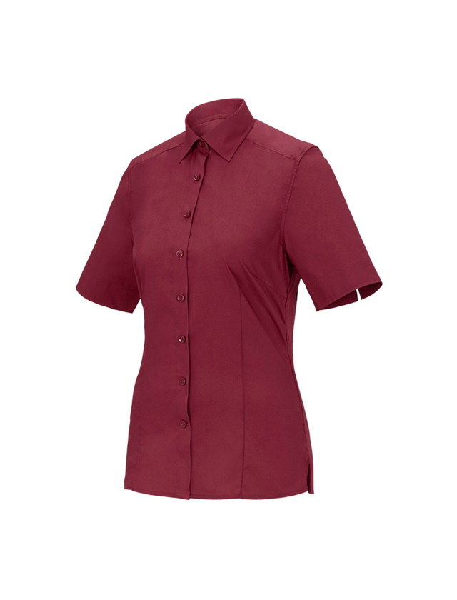 Trička | Svetry | Košile: Halena pro podnikání e.s.comfort,s krátkým rukávem + rubínová