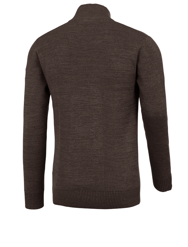 Trička, svetry & košile: e.s. Pletený troyer + kůra melanž 1