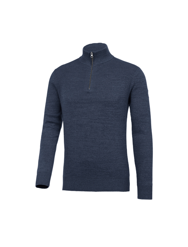 Trička, svetry & košile: e.s. Pletený troyer + noční modrá melanž 2