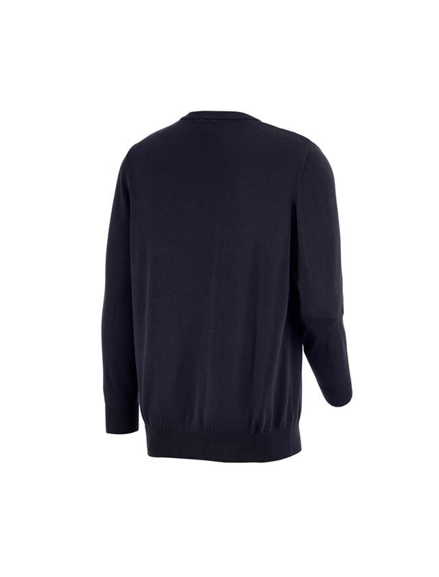 Trička, svetry & košile: e.s. Pletený svetr, kulatý výstřih + tmavomodrá 1