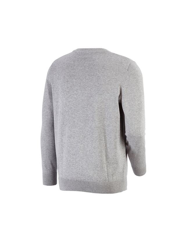 Témata: e.s. Pletený svetr, kulatý výstřih + šedá melanž 2