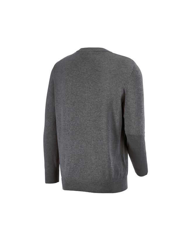 Trička, svetry & košile: e.s. Pletený svetr, kulatý výstřih + antracit melanž 1