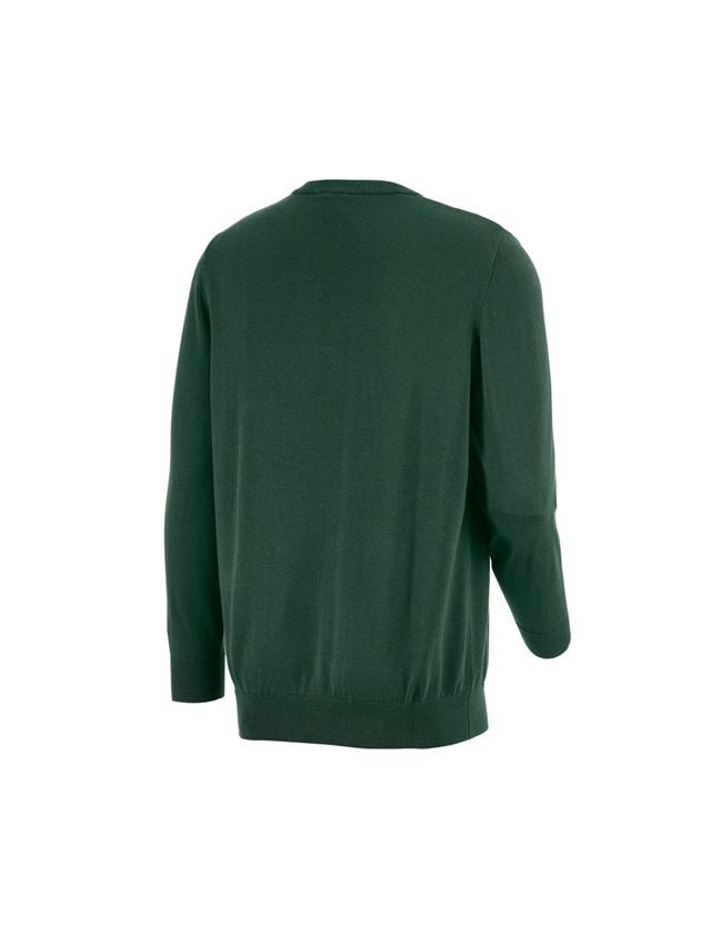 Trička, svetry & košile: e.s. Pletený svetr, kulatý výstřih + zelená 1