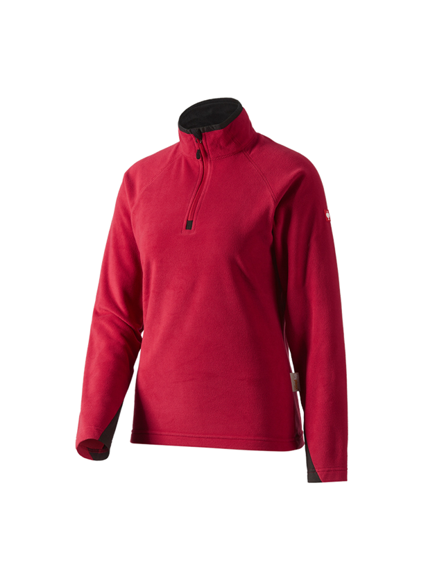 Trička | Svetry | Košile: Dámský microfleecový troyer dryplexx® micro + červená 1