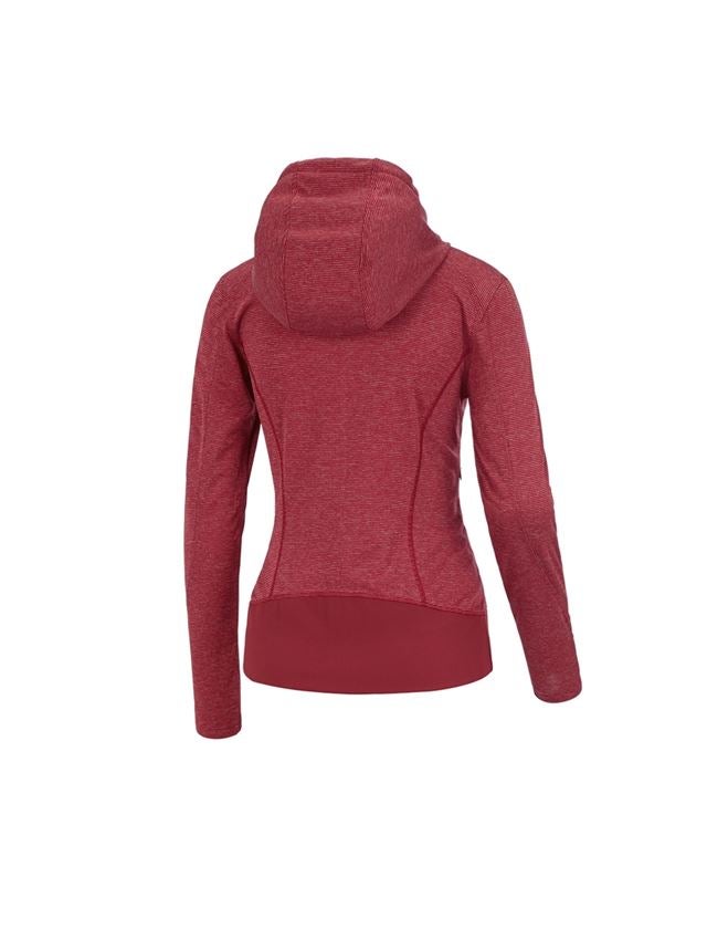Trička | Svetry | Košile: e.s. Funkční bunda s kapucí stripe, dámské + ohnivě červená 1