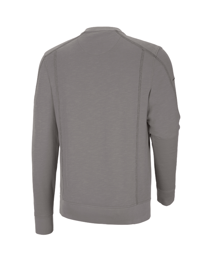 Trička, svetry & košile: Mikina cotton slub e.s.roughtough + popelavá 1