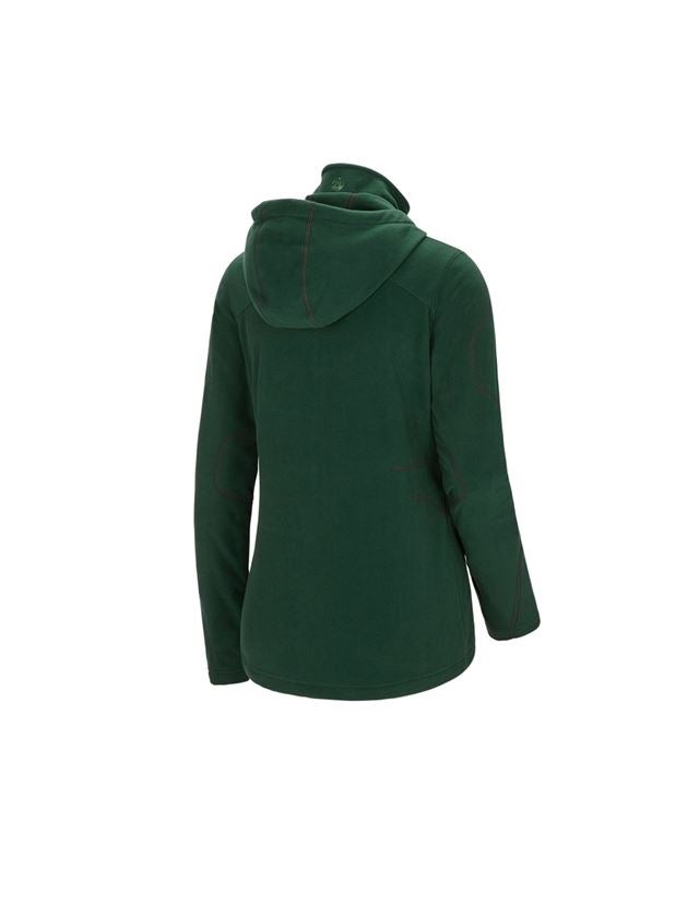 Pracovní bundy: Fleecová bunda s kapucí e.s.motion 2020, dámská + zelená 3