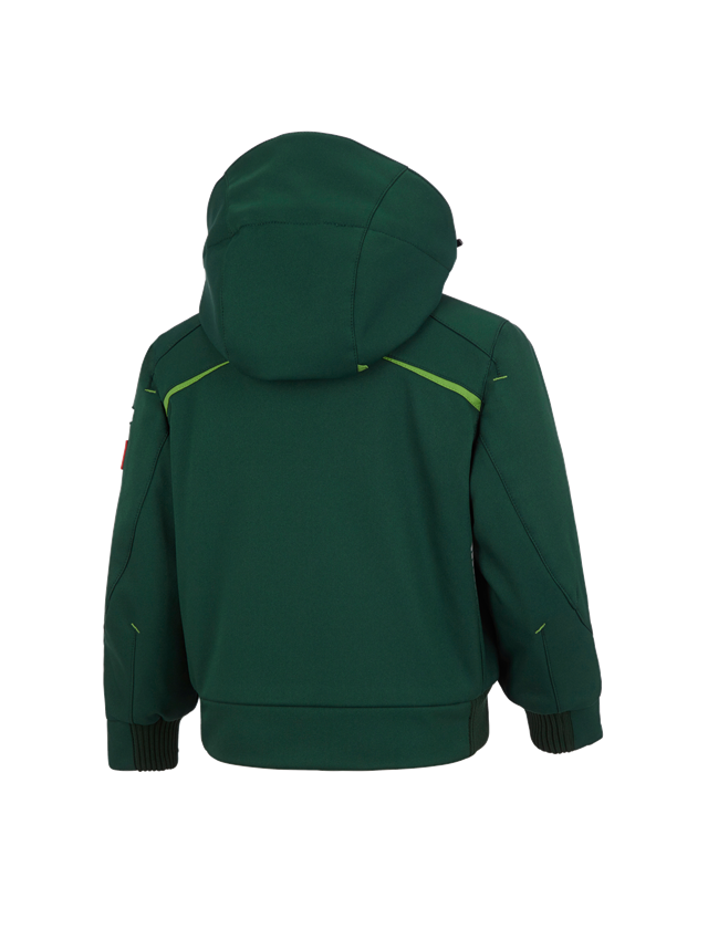 Bundy: Zimní softshellová bunda e.s.motion 2020, dětská + zelená/mořská zelená 3