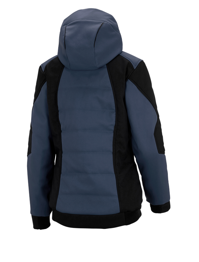 Pracovní bundy: Zimní softshellová bunda e.s.vision, dámské + pacifik/černá 3