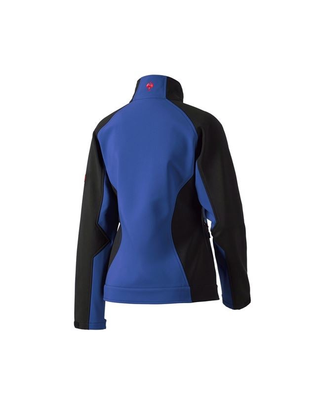 Pracovní bundy: Dámská softshellová bunda dryplexx® softlight + modrá chrpa/černá 3