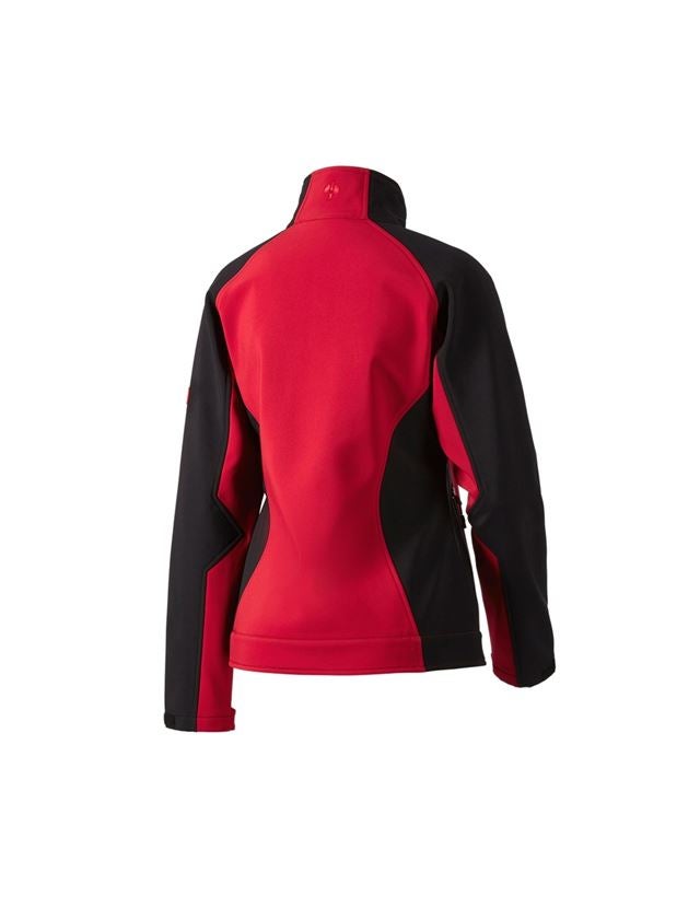 Pracovní bundy: Dámská softshellová bunda dryplexx® softlight + červená/černá 3