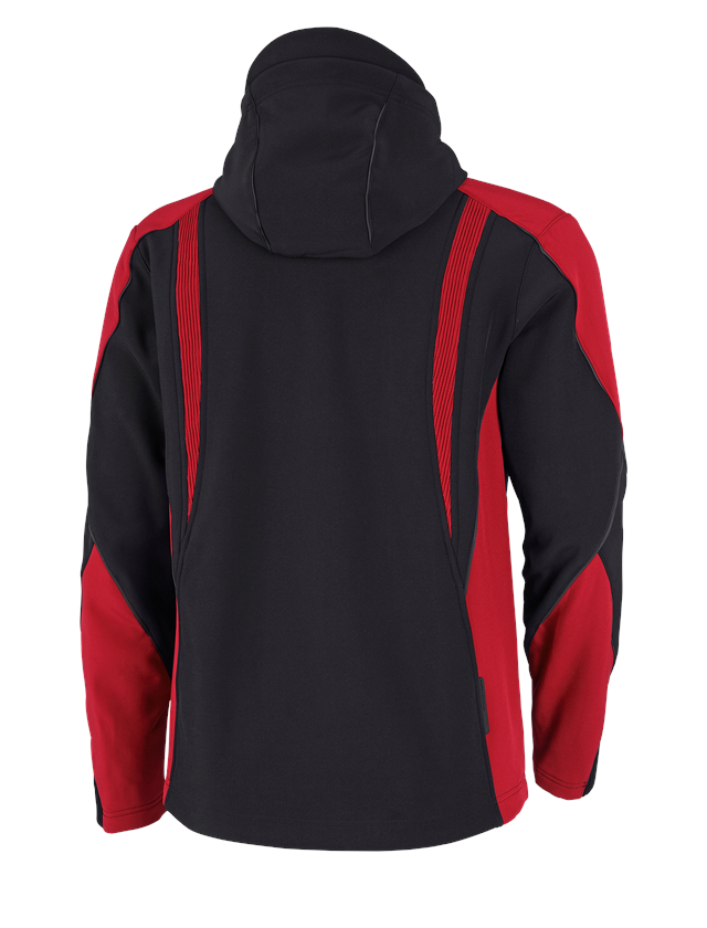 Pracovní bundy: Softshellová bunda e.s.vision + černá/červená 3
