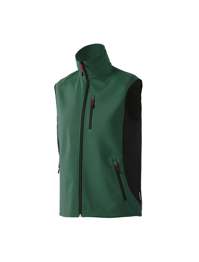 Truhlář / Stolař: Softshellová vesta dryplexx® softlight + zelená/černá 2
