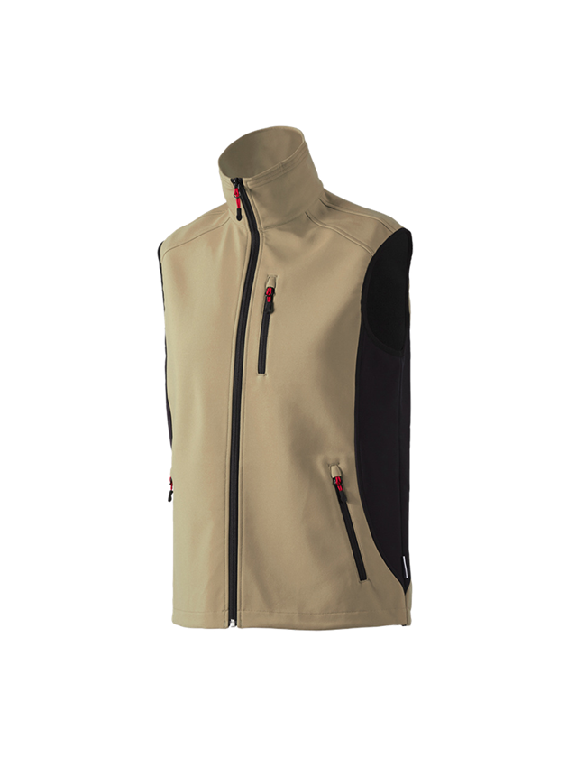 Pracovní vesty: Softshellová vesta dryplexx® softlight + khaki/černá 2