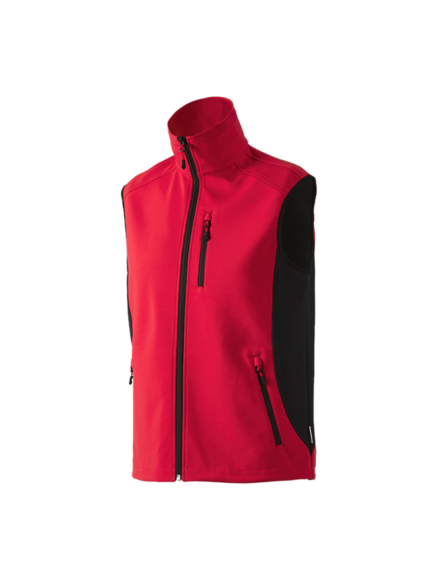 Truhlář / Stolař: Softshellová vesta dryplexx® softlight + červená/černá 2