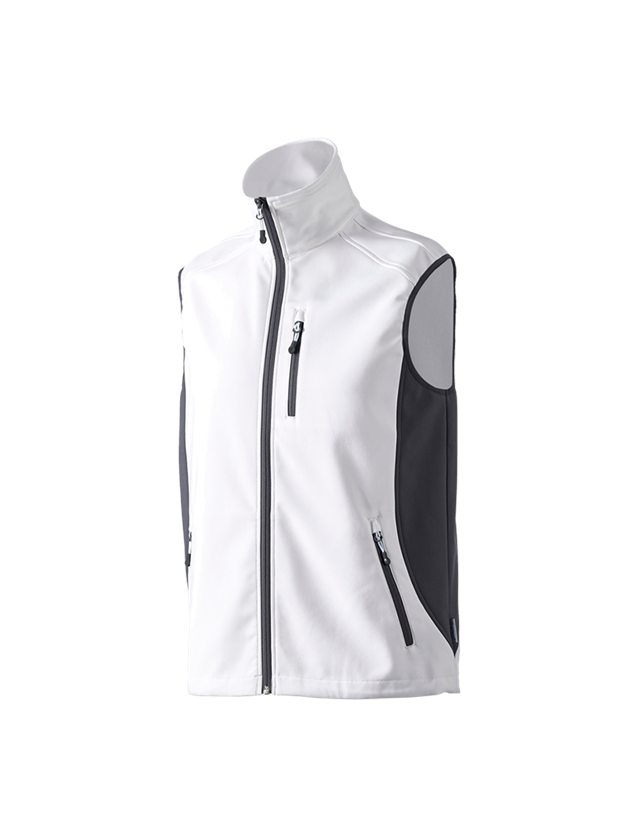 Pracovní vesty: Softshellová vesta dryplexx® softlight + bílá/šedá 2