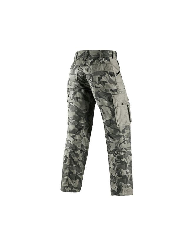 Pracovní kalhoty: Kalhoty s odepínacími nohavicemi e.s. camouflage + maskovací kamenně šedá 3