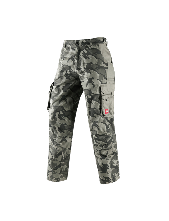 Pracovní kalhoty: Kalhoty s odepínacími nohavicemi e.s. camouflage + maskovací kamenně šedá 2