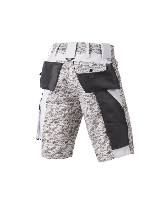 Pracovní kalhoty: e.s. Šortky Pixel + bílá/šedá/petrolejová 2