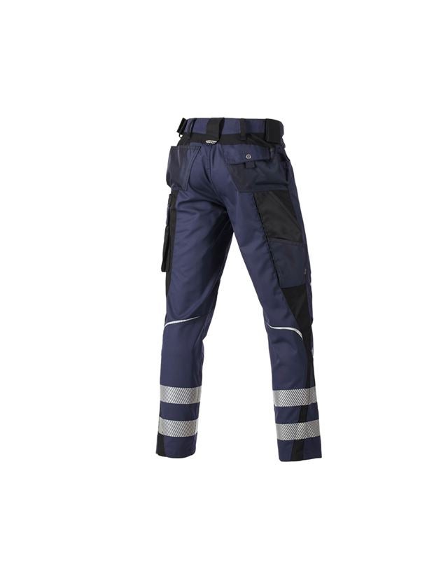 Pracovní kalhoty: Kalhoty do pasu Secure + tmavomodrá/černá 1