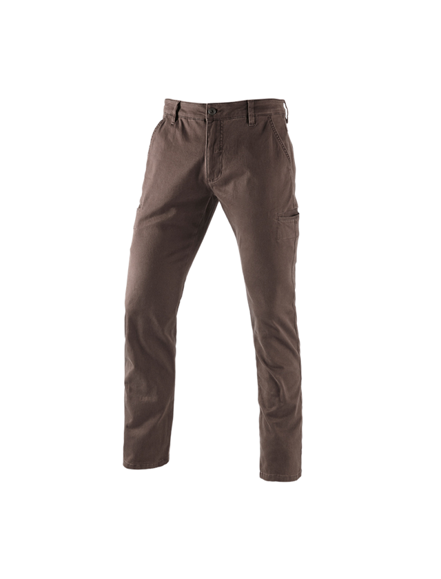 Pracovní kalhoty: e.s. Pracovní kalhoty Chino, pánské + kaštan
