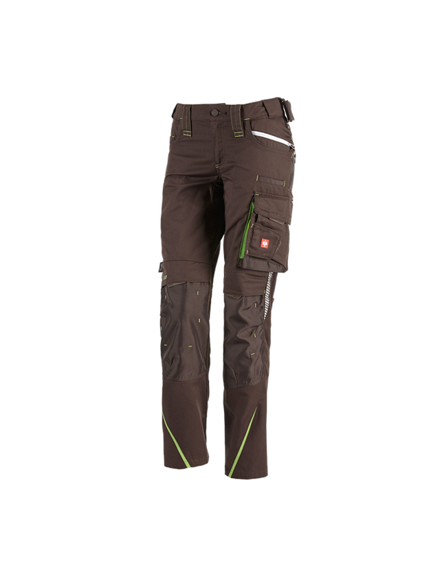 Pracovní kalhoty: Dámské kalhoty e.s.motion 2020 zimní + kaštan/mořská zelená 2