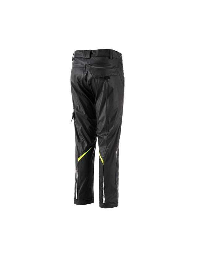 Kalhoty: Kalhoty do deště e.s.motion 2020 superflex, dětské + černá/výstražná žlutá/výstražná oranžová 2