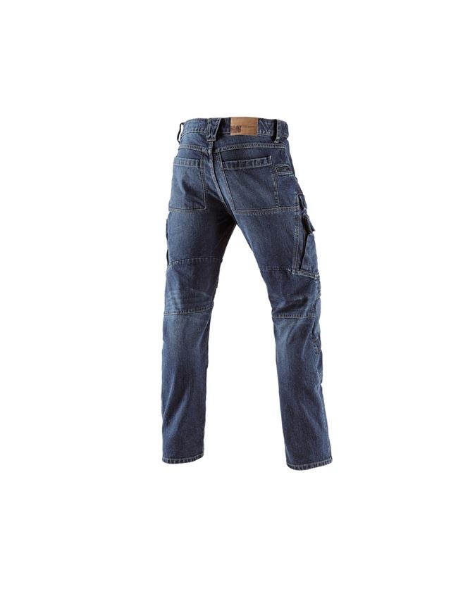 Pracovní kalhoty: e.s. Pracovní džíny cargo POWERdenim + darkwashed 1