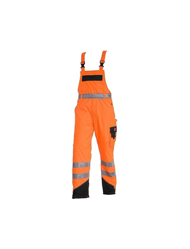 Pracovní kalhoty: Výstražné termo kalhoty s laclem e.s.image + výstražná oranžová