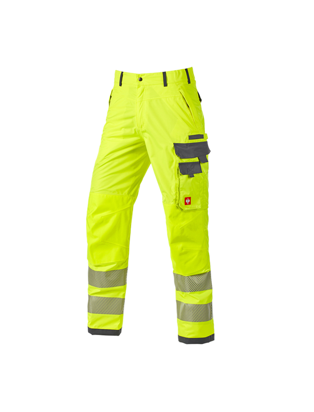 Pracovní kalhoty: Výstražné funkční kalhoty do pasu e.s.prestige + výstražná žlutá/šedá 1