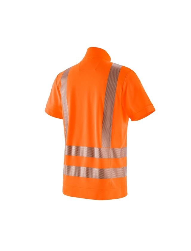 Témata: e.s. Výstražné funkční triko se zipem UV + výstražná oranžová 1