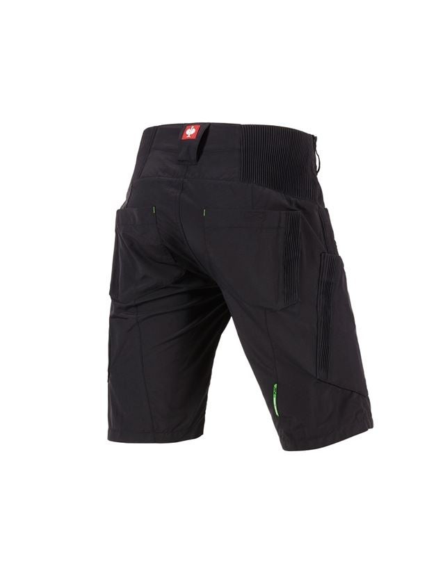 Pracovní kalhoty: e.s. Funkční šortky Superlite + černá/neonová zelená 3