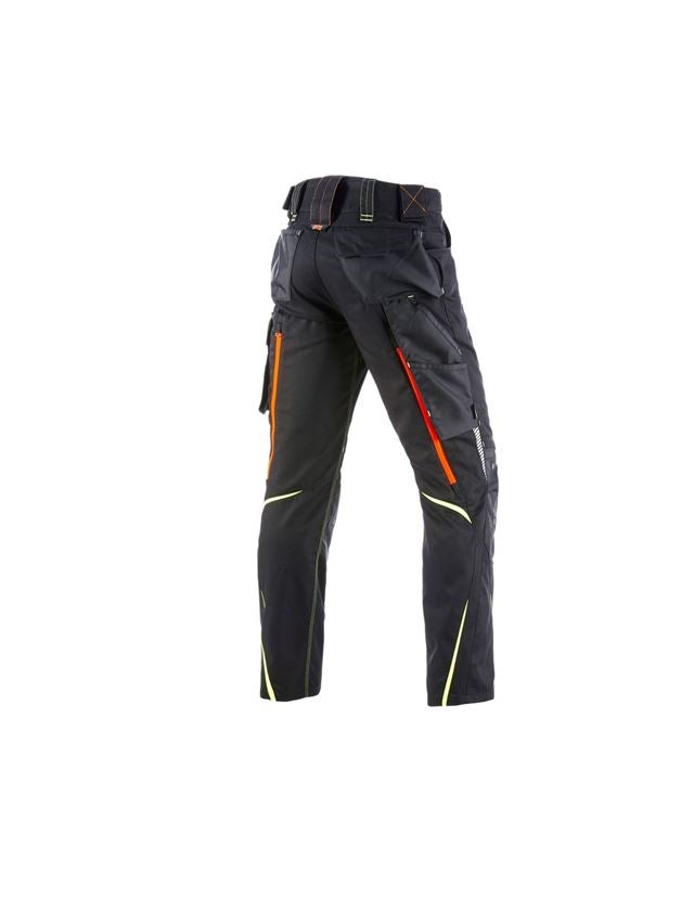 Pracovní kalhoty: Zimní kalhoty do pasu e.s.motion 2020, pánské + černá/výstražná žlutá/výstražná oranžová 3