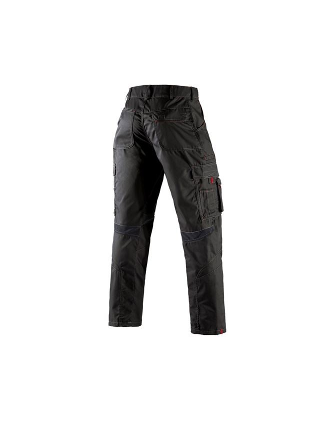 Pracovní kalhoty: Kalhoty do pasu e.s.akzent + černá/červená 2