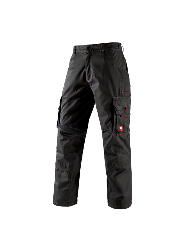 Pracovní kalhoty: Kalhoty do pasu e.s.akzent + černá/červená 1
