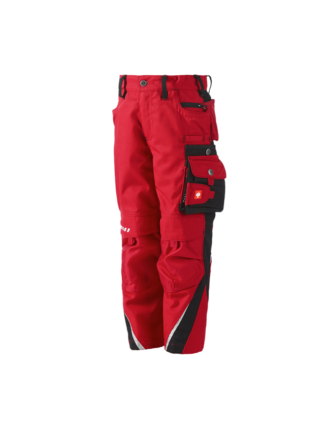 Kalhoty: Dětské kalhoty do pasu e.s.motion, zimní + červená/černá