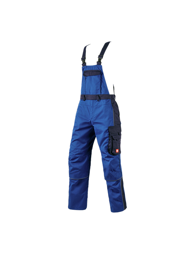 Pracovní kalhoty: Kalhoty s laclem e.s.active + modrá chrpa/tmavomodrá 2