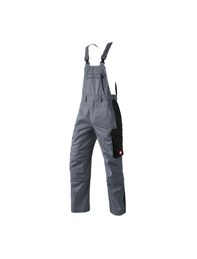 Pracovní kalhoty: Kalhoty s laclem e.s.active + šedá/černá 2