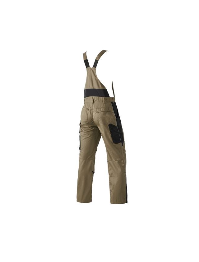 Pracovní kalhoty: Kalhoty s laclem e.s.active + khaki/černá 3