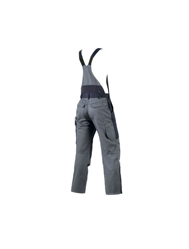Pracovní kalhoty: Kalhoty s laclem e.s.active + šedá/tmavomodrá 3