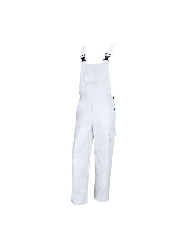 Pracovní kalhoty: STONEKIT Kalhoty s laclem Aalborg + bílá